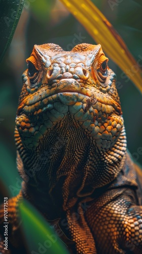Majestic reptile in the Wild. An exquisite image capturing the beauty of a reptile in its natural habitat. is a true symbol of the wonders of the reptile world.
