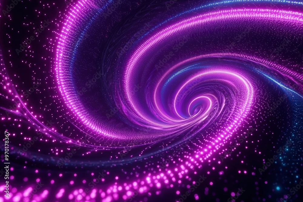 Abstract Swirling Purple and Blue Light Tunnel Abstract Swirling Purple and Blue Light Tunnel