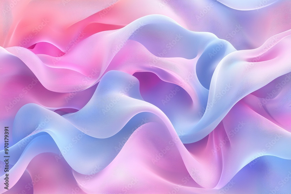 Fototapeta premium Abstract Pink and Blue Wavy Texture with Subtle Lines