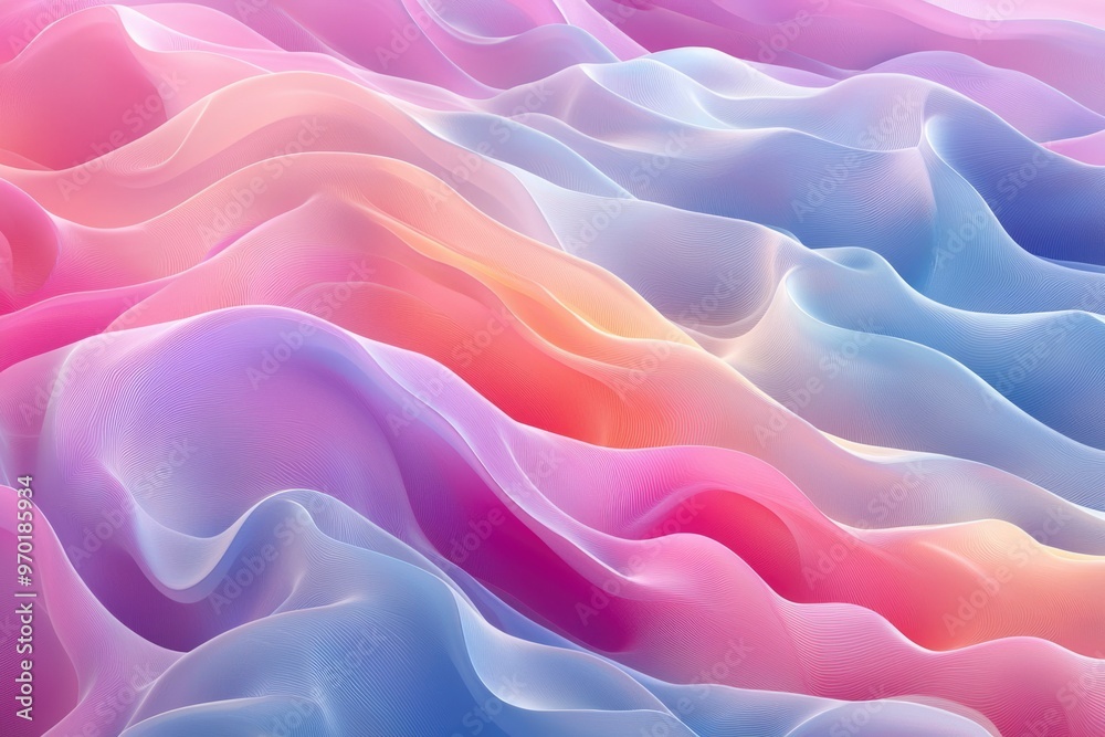Fototapeta premium Abstract Wavy Pattern with Pink, Purple, and Blue Hues
