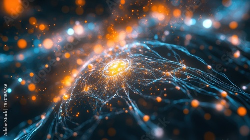 Quantum computer innovation technology concept	