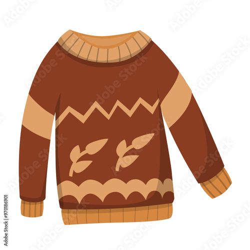 Knitted Woll jacket illustration