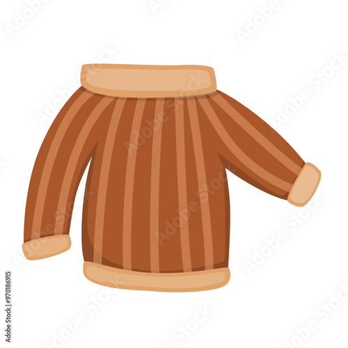Knitted autumn jacket illustration