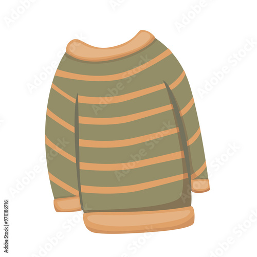 Knitted autumn jacket illustration