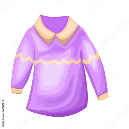 Knitted autumn jacket illustration