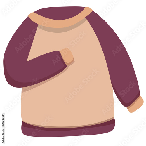 Knitted autumn jacket illustration