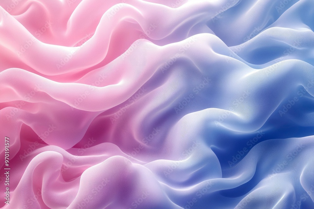 Fototapeta premium Abstract Pink and Blue Wavy Fabric Texture