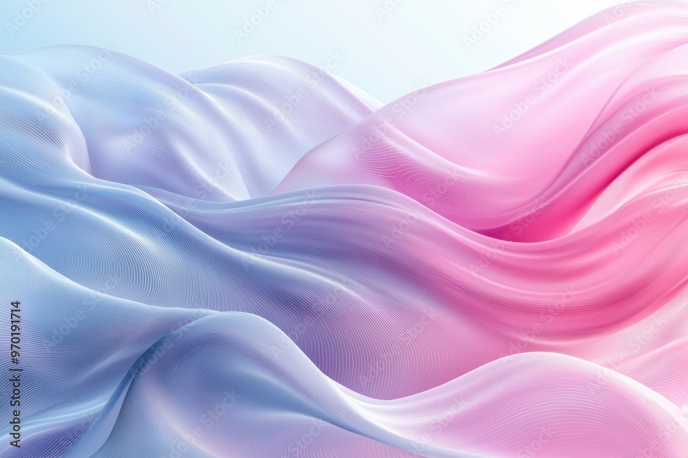 Abstract Wavy Lines in Blue and Pink Gradient Abstract Wavy Lines in Blue and Pink Gradient