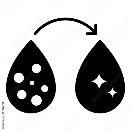 Procces Desalination of water icon