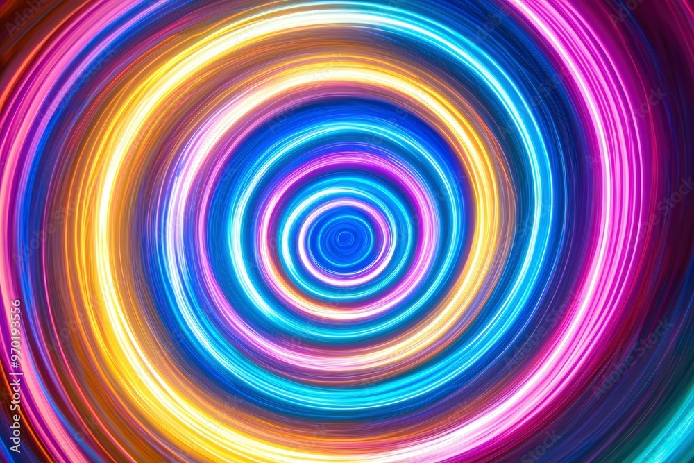 Abstract Colorful Swirling Circular Lines Abstract Colorful Swirling Circular Lines