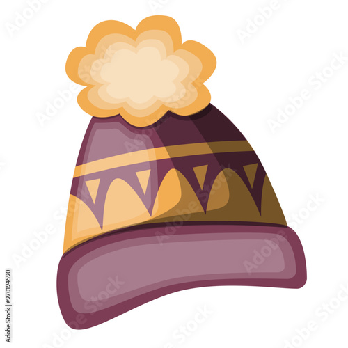 Knitted wool yarn hat