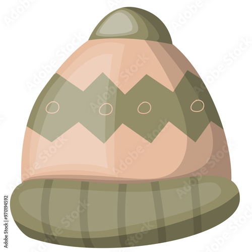 Knitted wool yarn hat