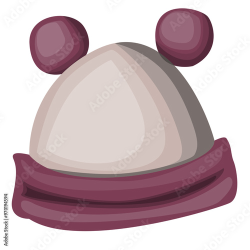 Knitted wool yarn hat