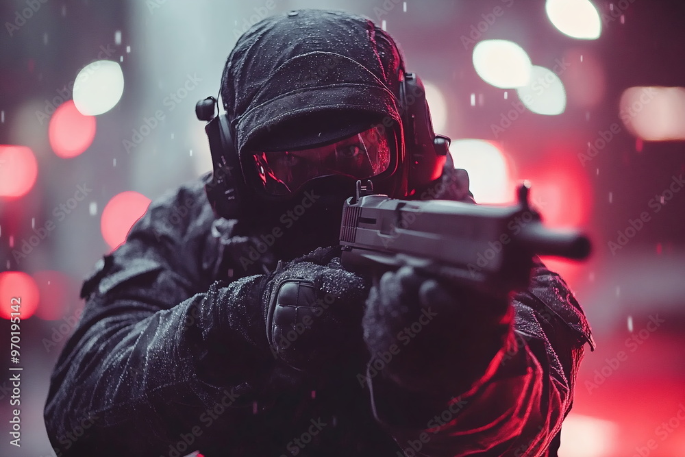 Fictional tense battlefield with armed players, smoke grenades, and gunfire, as explosions erupt and a bomb timer ticks down amidst the chaos Generated by AI Fictional tense battlefield with armed players, smoke grenades, and gunfire, as explosions erupt and a bomb timer ticks down amidst the chaos Generated by AI