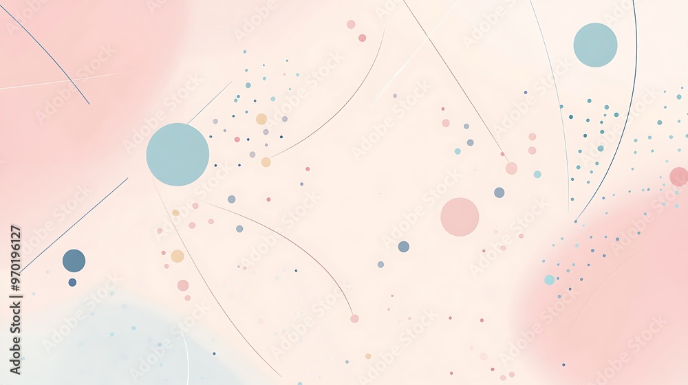 Abstract Pastel Background with Dots and Lines Abstract Pastel Background with Dots and Lines