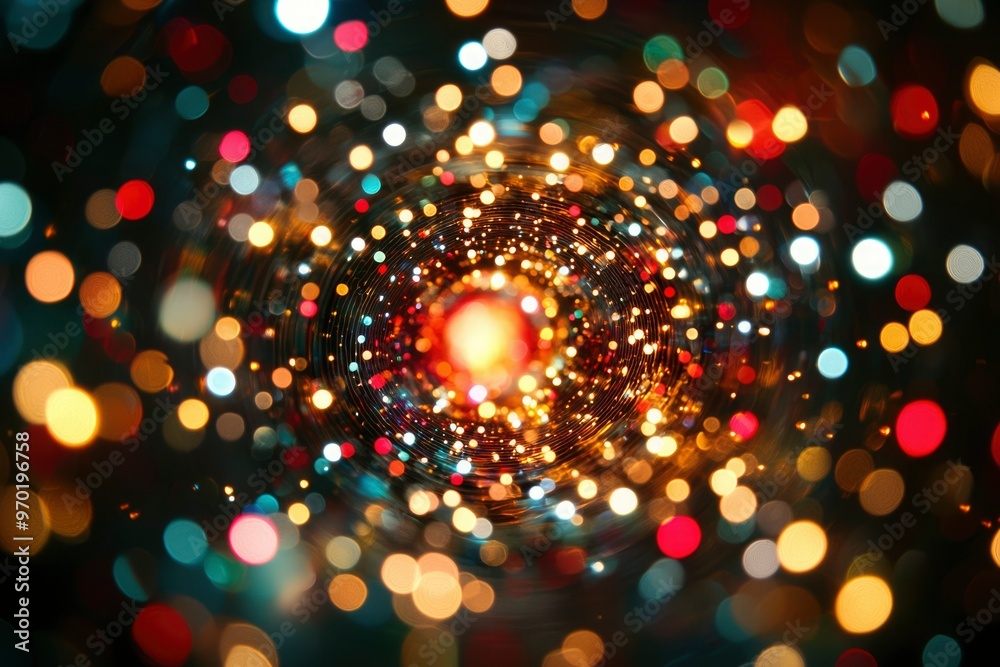 Abstract Blurred Lights in a Spiraling Pattern Abstract Blurred Lights in a Spiraling Pattern
