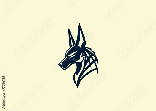 Vector illustration of Anubis Logo Design