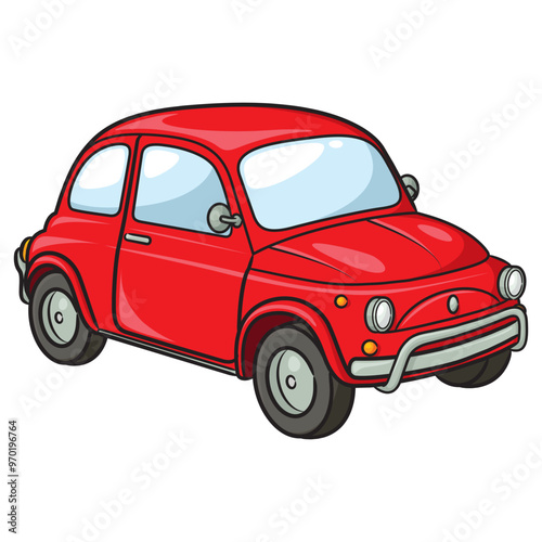Cartoon red frog car.