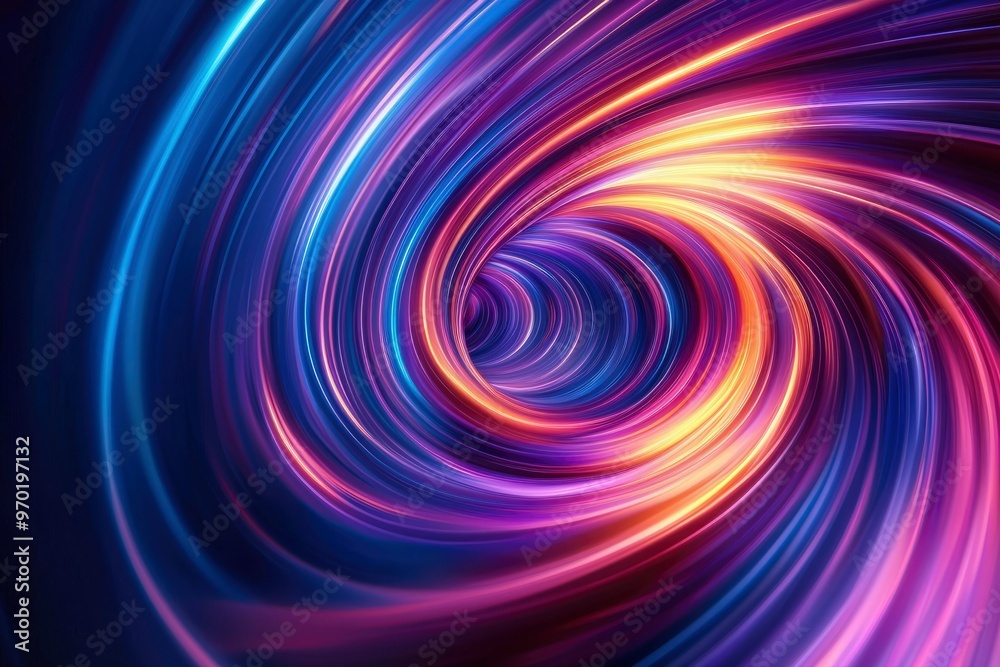 Abstract Swirling Tunnel of Vibrant Colors Abstract Swirling Tunnel of Vibrant Colors