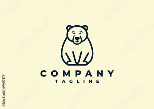 Vector illustration of Bear Logo Design