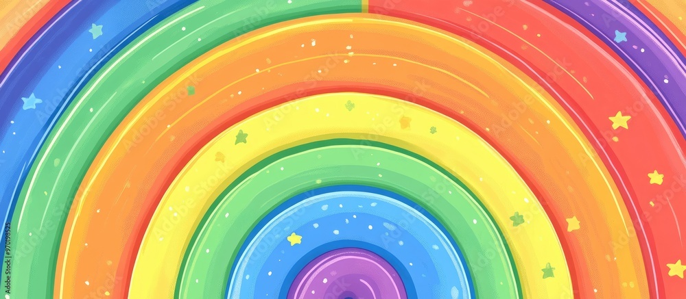Obraz premium Colorful rainbow pattern suitable for a playful children s background