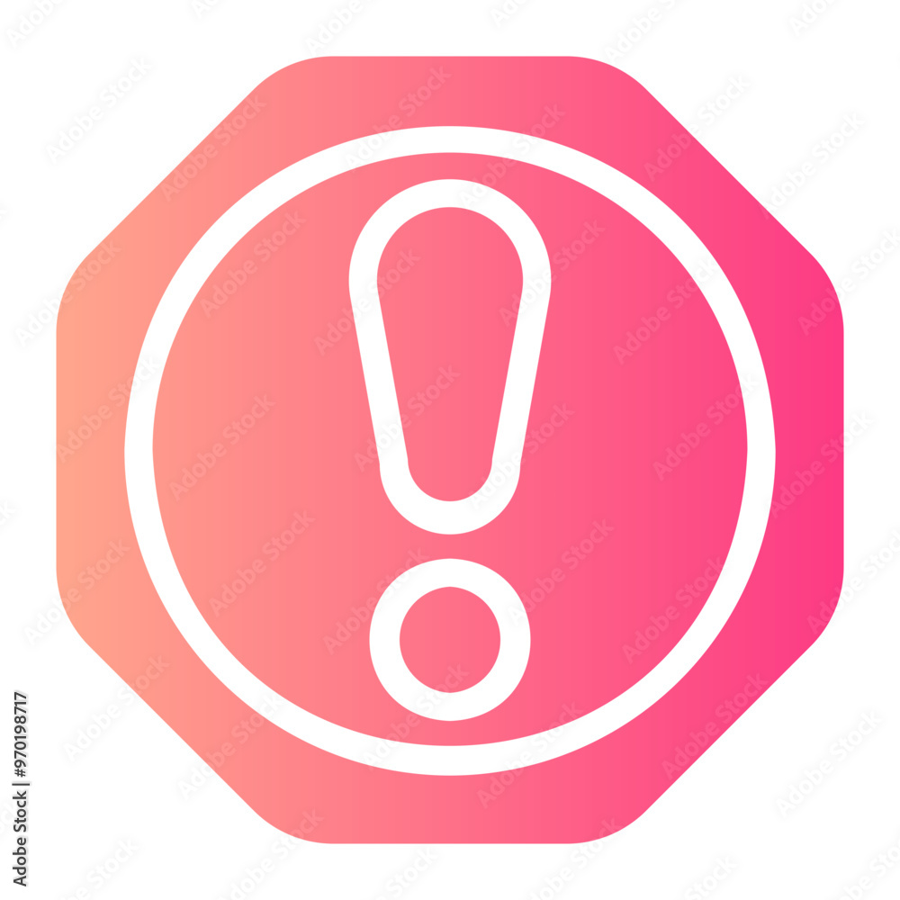 Caution Sign gradient icon Caution Sign gradient icon