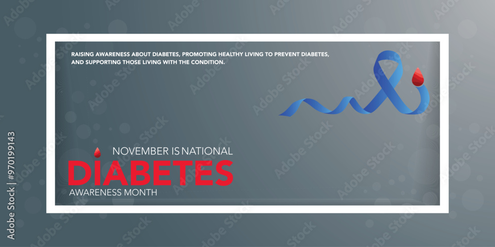 National Diabetes month is observed every year in November, it is the primary global awareness campaign focusing on diabetes. Vector illustration National Diabetes month is observed every year in November, it is the primary global awareness campaign focusing on diabetes. Vector illustration