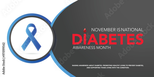 National Diabetes month is observed every year in November, it is the primary global awareness campaign focusing on diabetes. Vector illustration