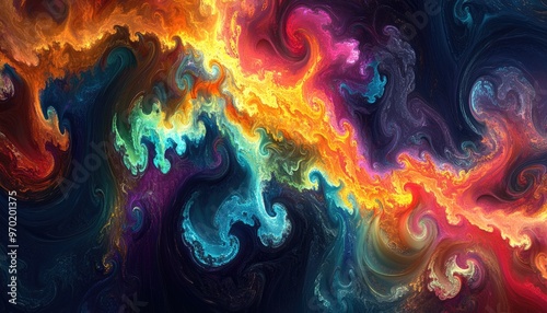 Vibrant fractal texture with a lush abstract design perfect for background use