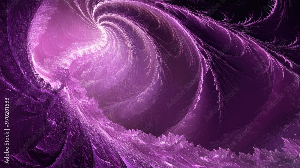 Naklejka premium Fantasy purple abstract fractal background with 3D rendering