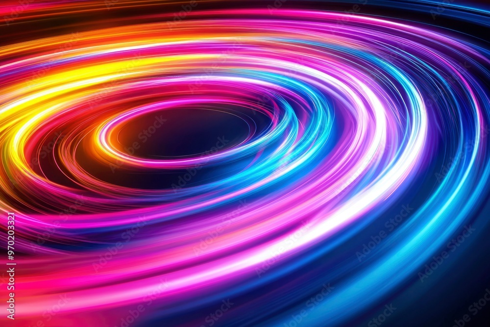 Abstract Swirling Light Trails in Vibrant Colors Abstract Swirling Light Trails in Vibrant Colors