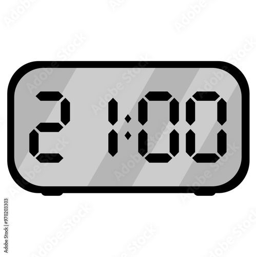 digital clock at 9pm