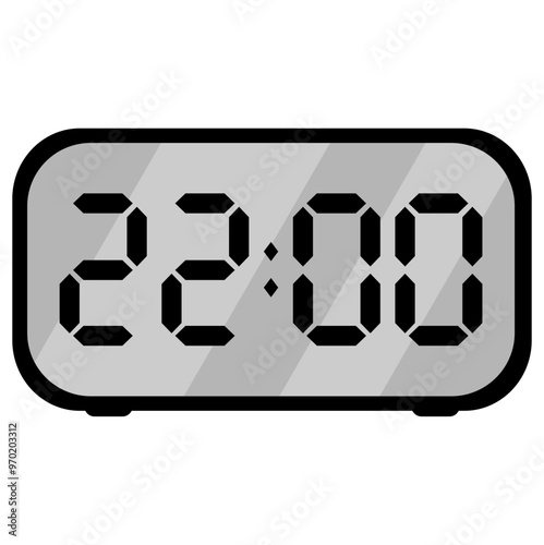 digital clock at 10pm