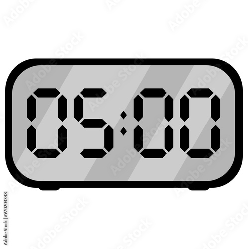 digital clock at 5am