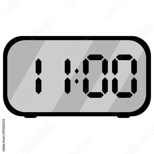 digital clock at 11am