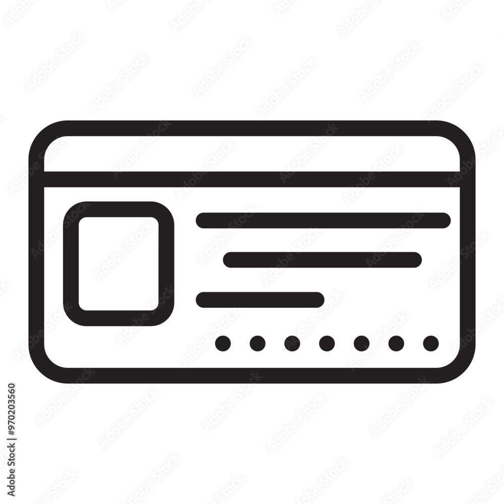 driving license line icon driving license line icon