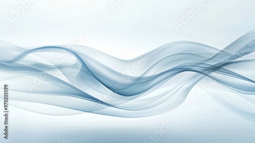 Flowing abstract smoke patterns blending with light, creating soft