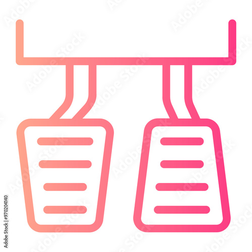 gas pedal gradient icon