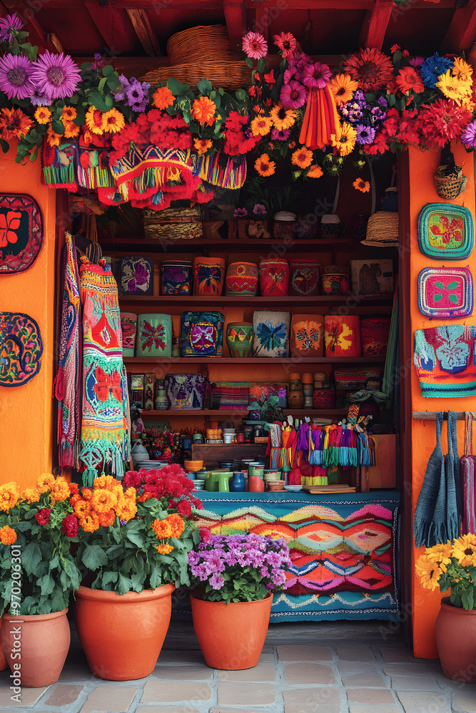 Fototapeta premium A colorful store front with a variety of items for sale