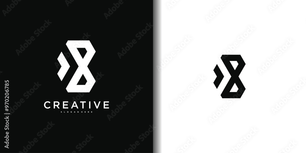 Fototapeta premium Abstrack initial letter B logo design template. Premium Vector