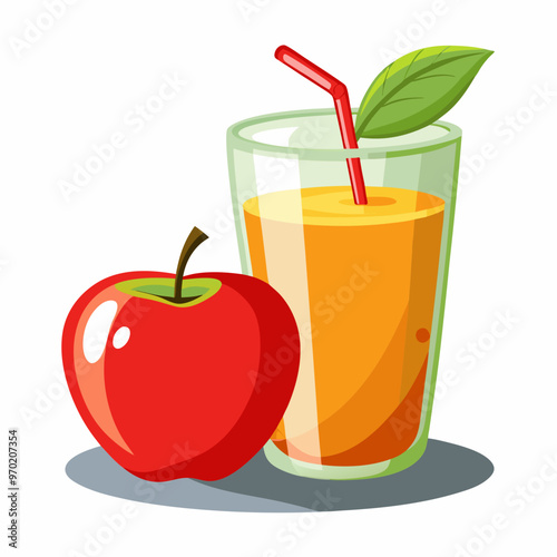 apple juice and apple