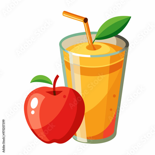 apple juice and apple