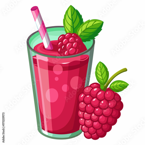 glass of raspberry juice