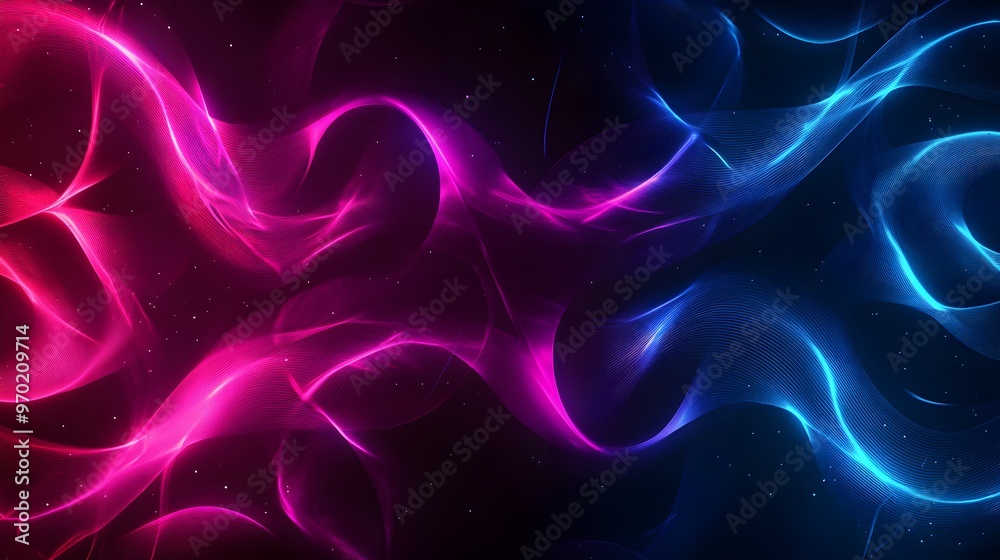 Neon-colored spirals and swirls, glowing vividly on a black background, seamless pattern, electric tones, cyberpunk style. Neon-colored spirals and swirls, glowing vividly on a black background, seamless pattern, electric tones, cyberpunk style.