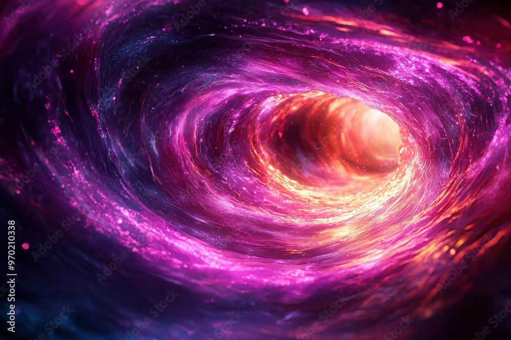 A Purple and Orange Swirling Cosmic Vortex A Purple and Orange Swirling Cosmic Vortex
