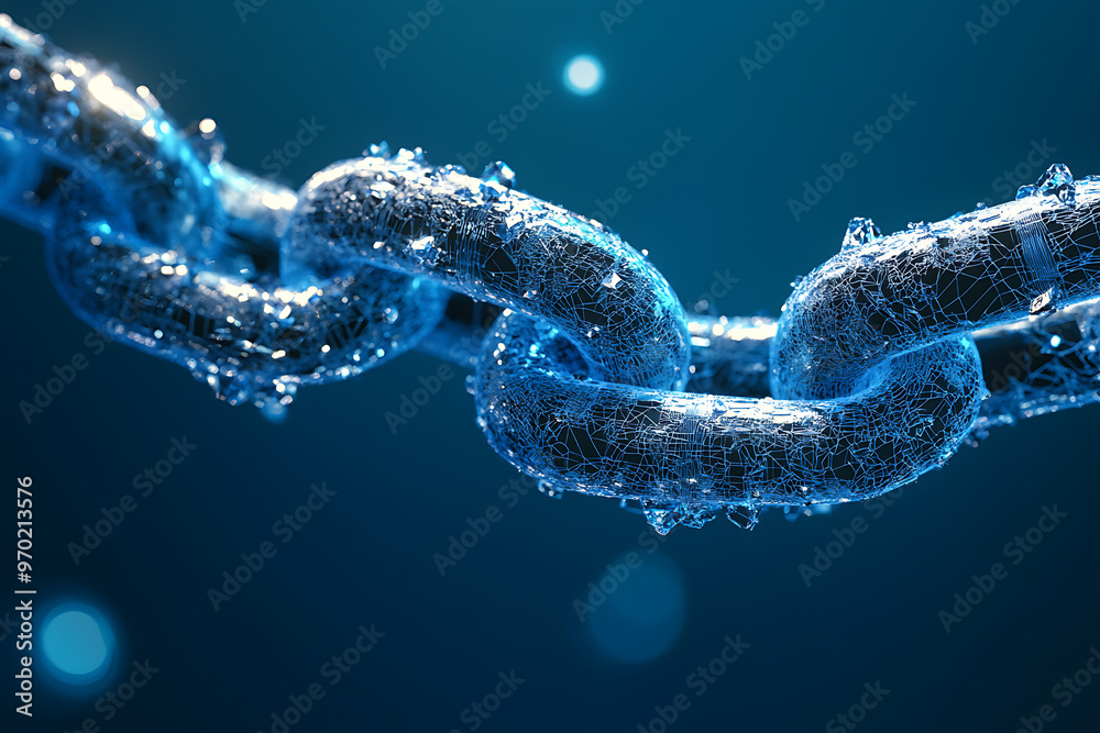 A close-up of a broken chain link, representing concepts of weakness, breaking free, or overcoming obstacles. The image can be used in metaphorical contexts. A close-up of a broken chain link, representing concepts of weakness, breaking free, or overcoming obstacles. The image can be used in metaphorical contexts.