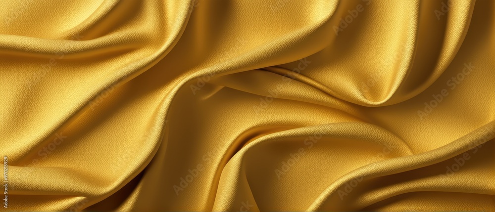 Fototapeta premium Golden Silk Fabric Texture