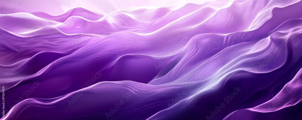 Obraz premium Abstract purple waves with light reflections