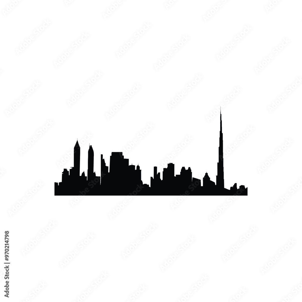 NEW YORK City Skyline Silhouette Cityscape Vector NEW YORK City Skyline Silhouette Cityscape Vector