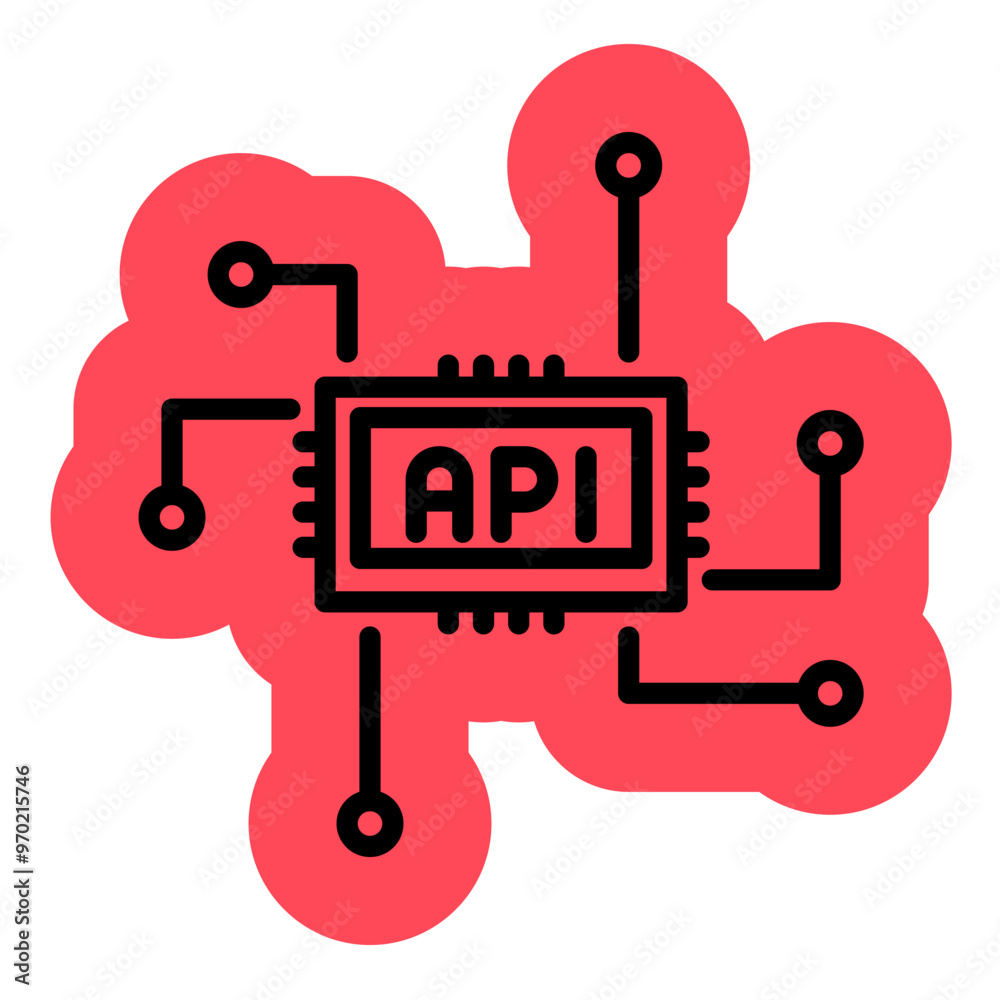 API integration Icon, Tech bussines